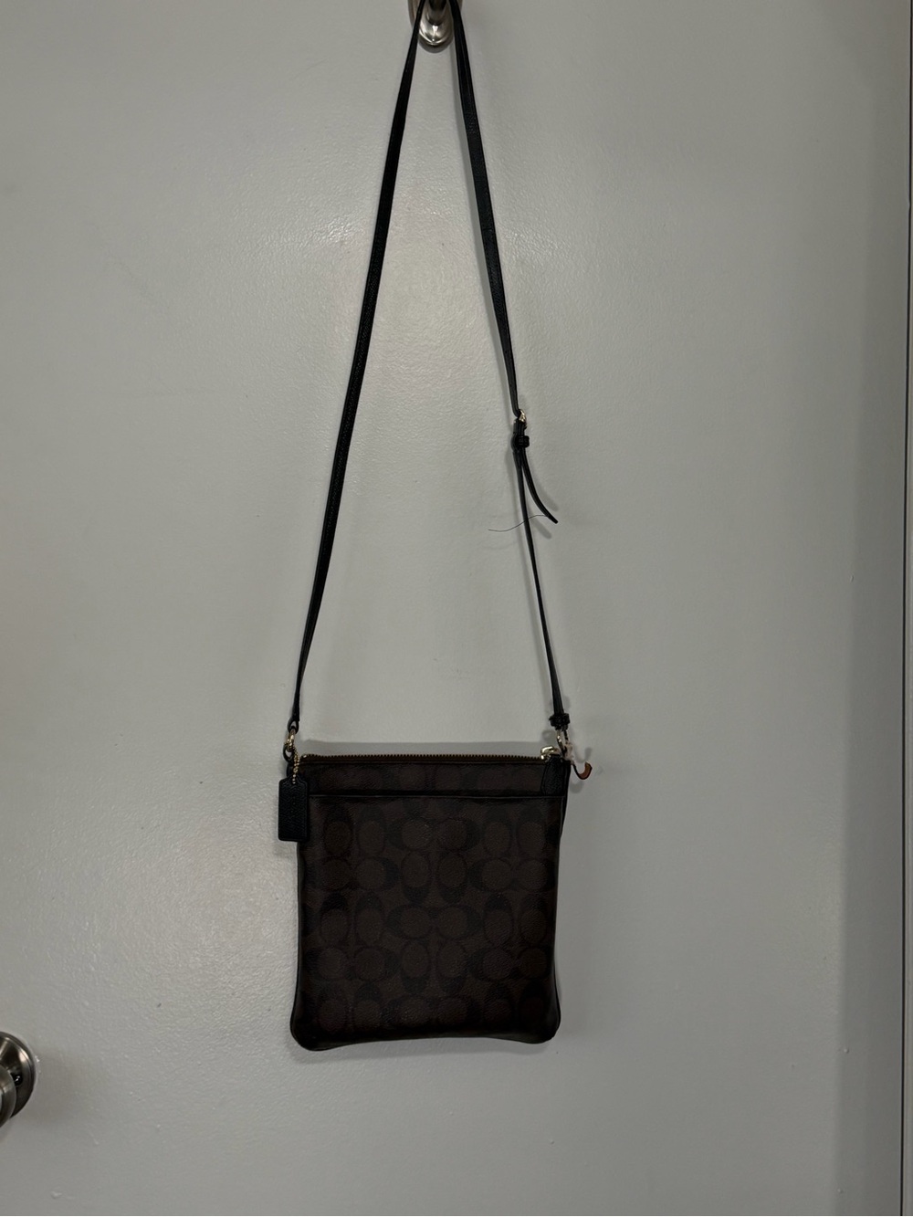 Coach Brown Signature Small Crossbody with Gold Logo - Picture 9 of 9